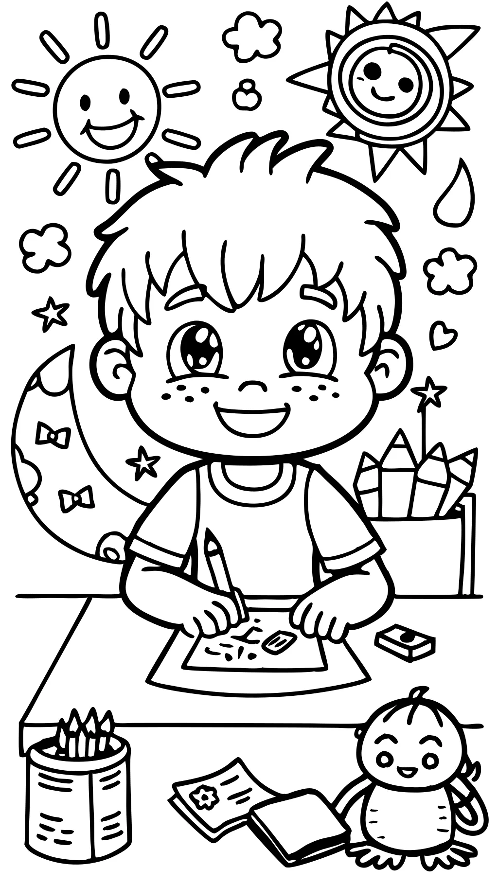 boy coloring pages printable